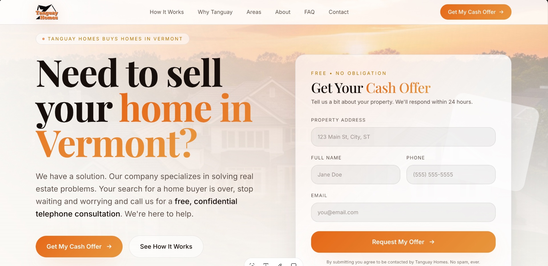 Tanguay Homes — website built by Forge Digital Studios