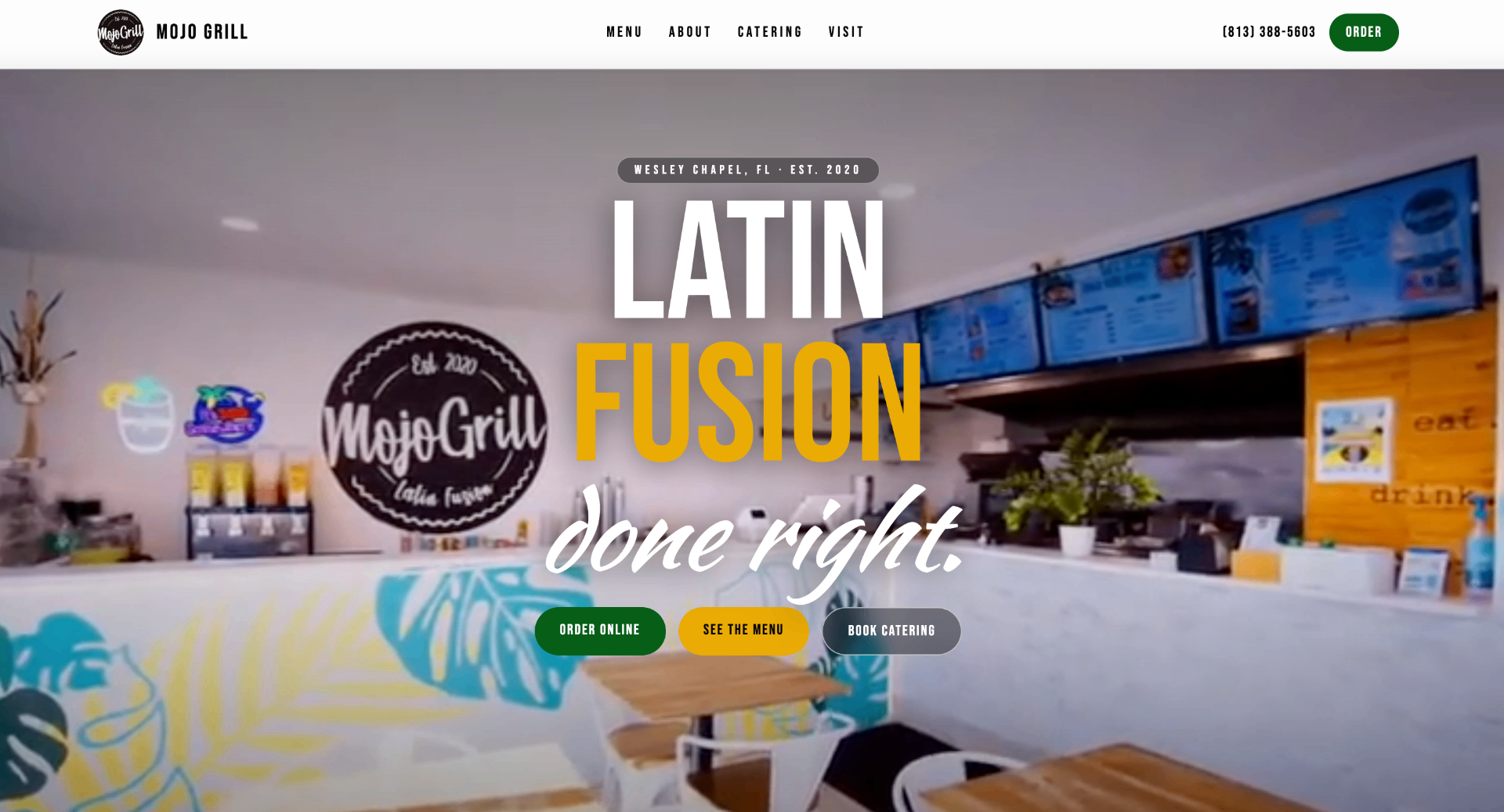 Restaurants website built by Forge Digital Studios