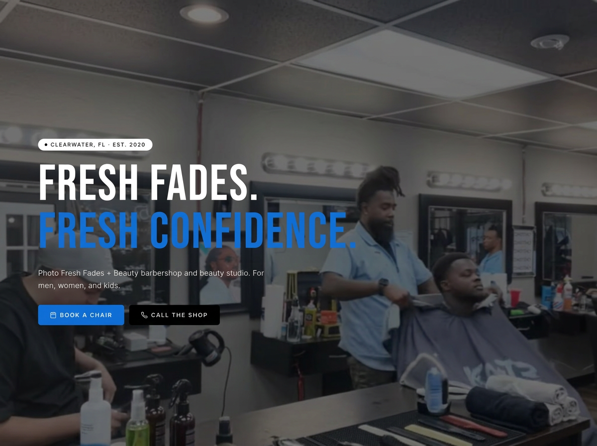 Barbershops/Barber Schools website built by Forge Digital Studios