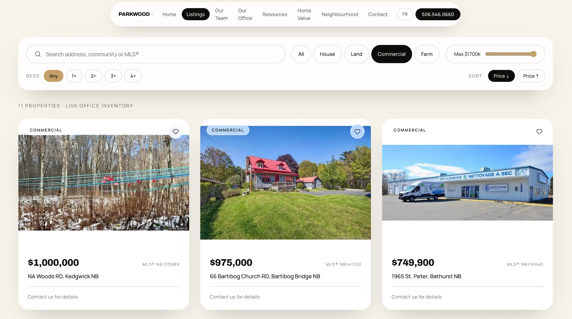 Royal Parkwood website built by Forge Digital Studios
