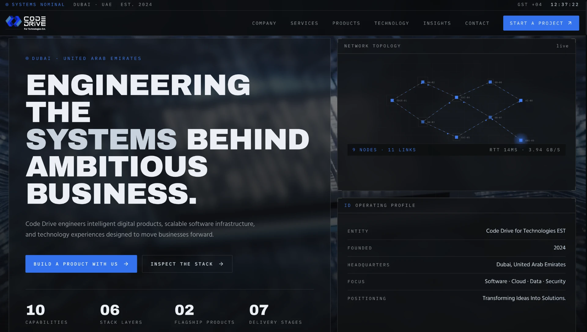 Code Drive website built by Forge Digital Studios