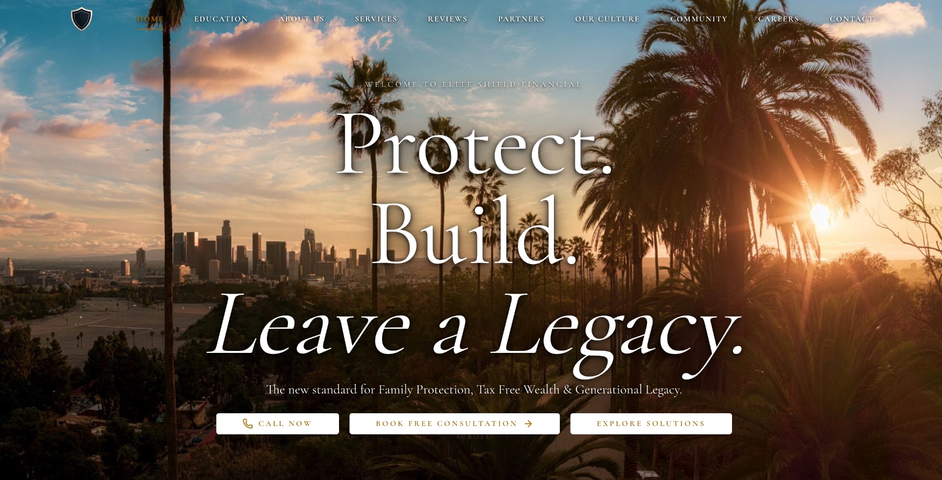 Elite Shield Financial — website built by Forge Digital Studios