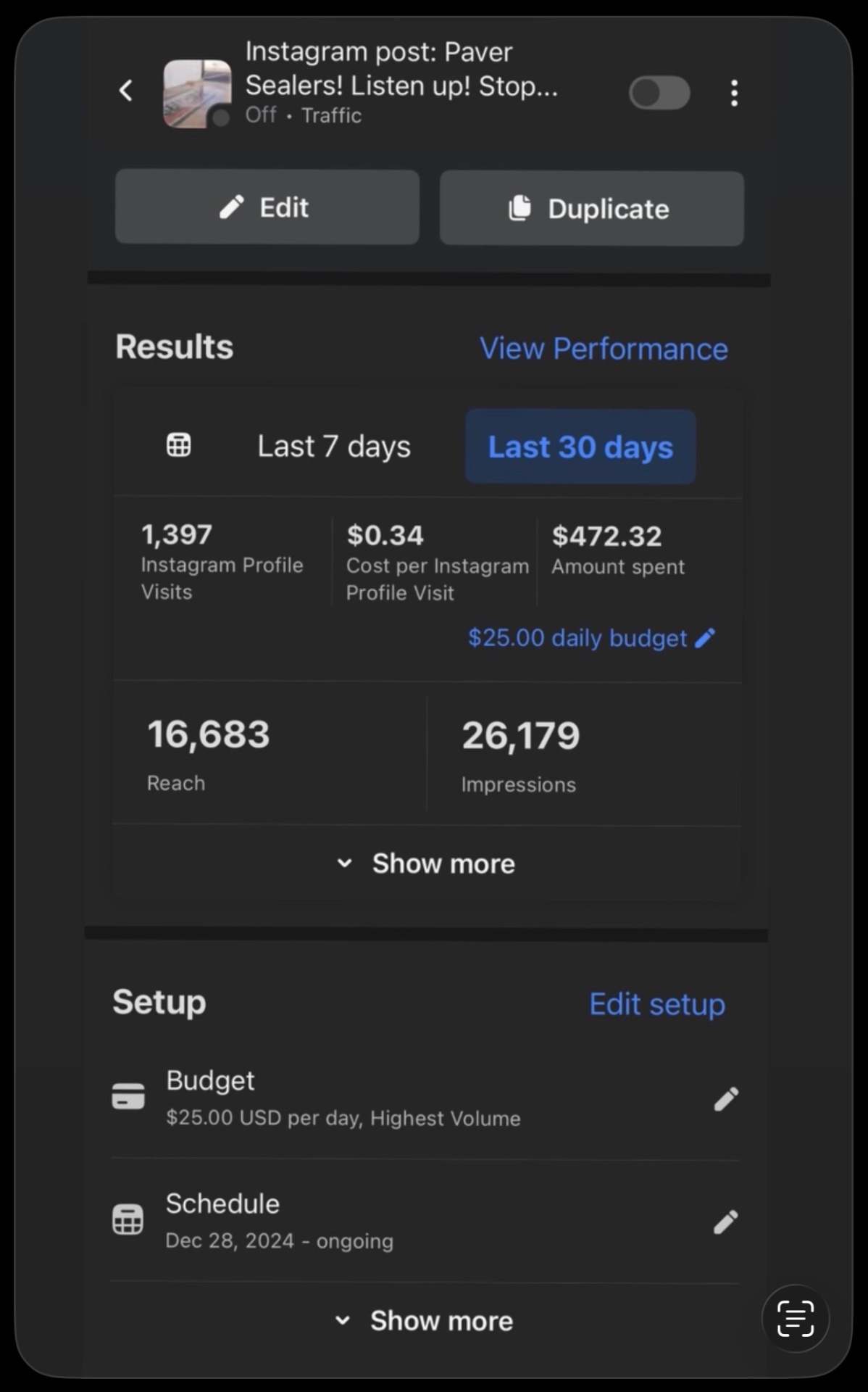 Performance results referenced by Michael Carter